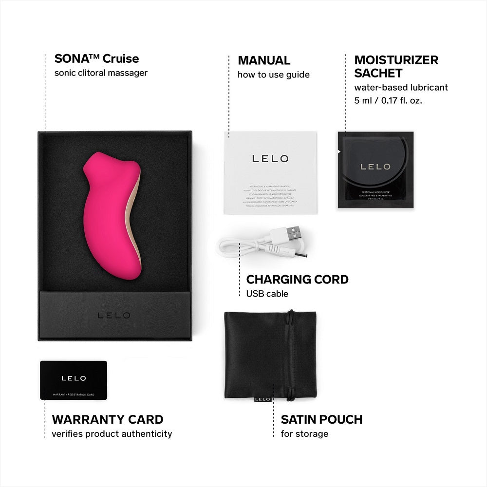 LELO SONA Cruise Clitoral Massager Cerise