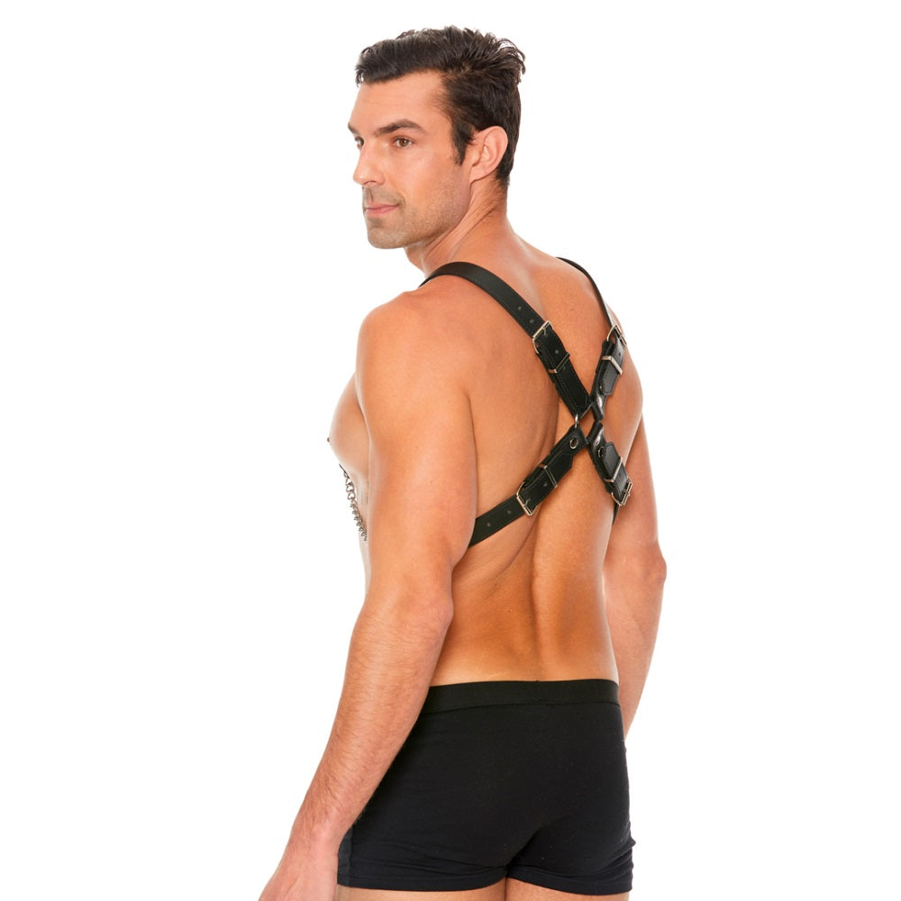 Leather Chain Harness One Size
